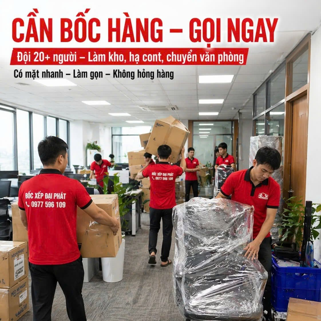 Dịch vụ bốc xếp trọn gói phường Ngọc Hà