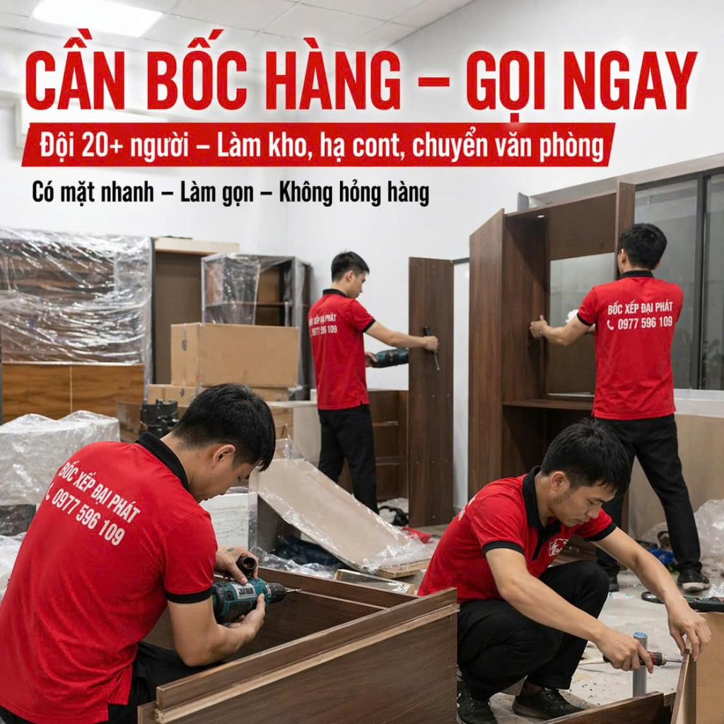 Dịch vụ bốc xếp trọn gói phường Hoàng Mai
